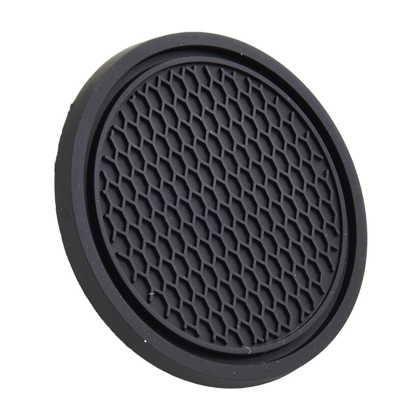 2 X Auto Black Silicone Car Cup Holder Anti-Slip Insert Coasters Pads Simple Vehicle Interior Accessories Protective Pad Mat