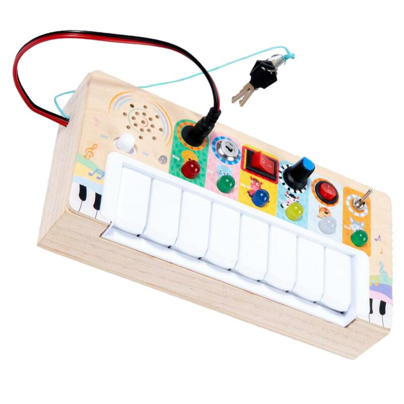 Occupato bordo accessori fai da te interruttore pianoforte Toddlers apprendimento cognitivo per ragazze ragazzi bambini 1-2 anni giocattoli educativi per bambini