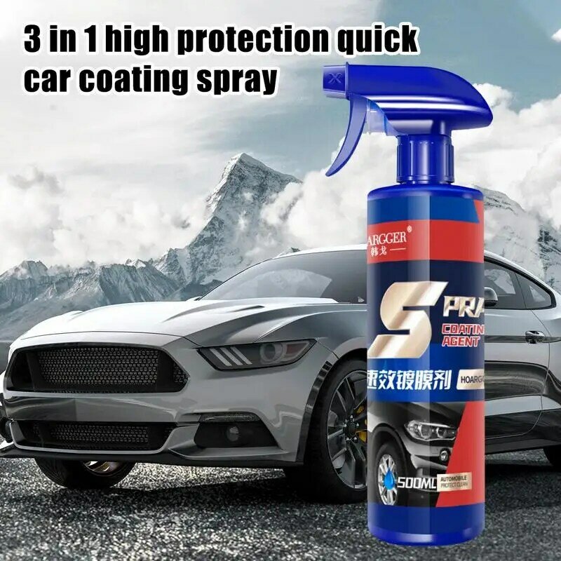 Agente di rivestimento ceramico per auto 500ml Spray per rivestimento auto rapido ad alta protezione antigraffio 3 In 1 liquido di manutenzione per la riparazione della vernice dell'auto