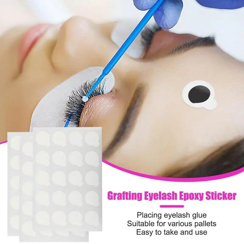Eyelash Extension Glue Pads Waterproof Soft Sticker Pads False Eyelash Glue 2 Sizes Eyelash Glue Pads Eyelash Extension