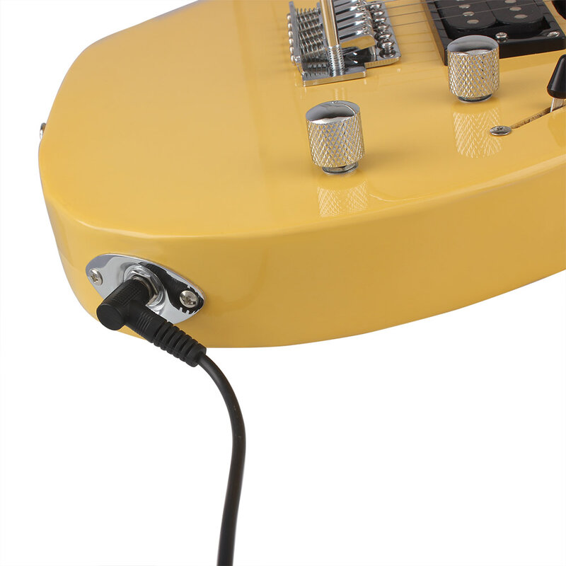 Желтая гитара IRIN с 24 ладами, 6 струн, кленовый корпус, Шейная гитара с сумкой-усилителем, тюнер, каподастр, чистящая ткань, детали