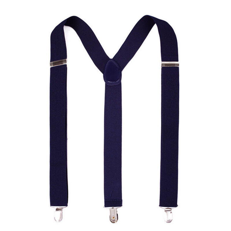 Men Fashion Wide Adjustable Suspender Y Shape Elastic Braces with 3 Clips Skinny