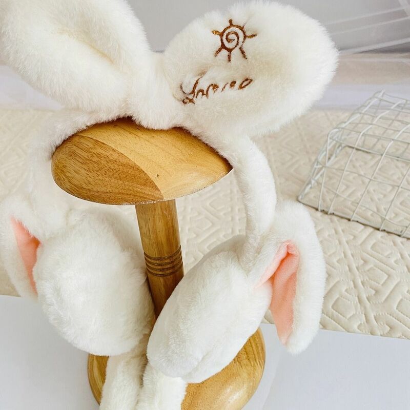 Simpatico coniglio in movimento paraorecchie regalo paraorecchie paraorecchie copricapo animale paraorecchie cappello inverno caldo scaldaorecchie