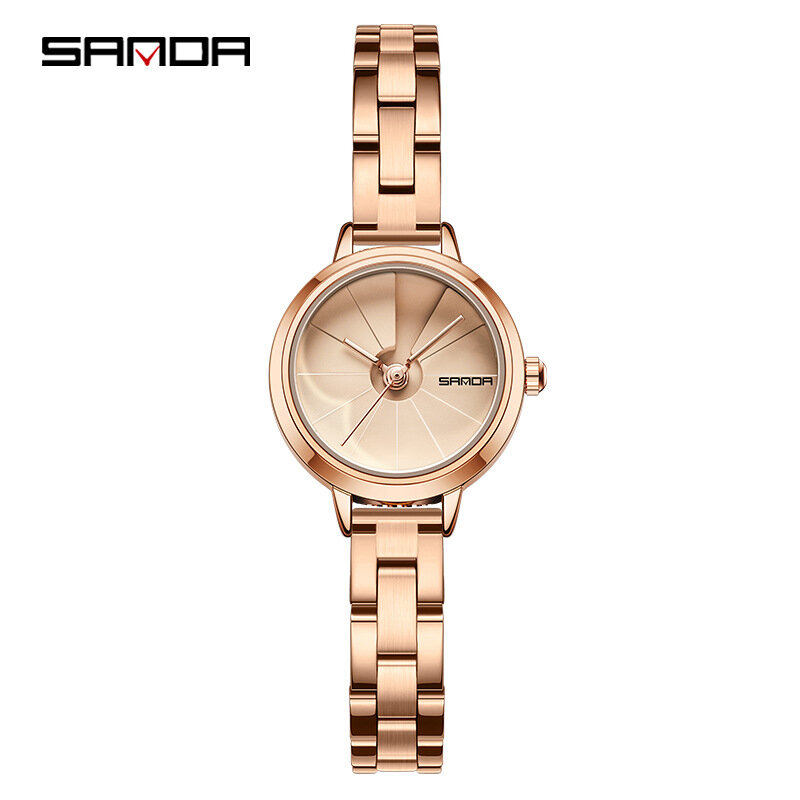 Creative Dial Rose Gold Stainless Steel Women Watches Women Bracelet Watches For Ladies Wrist Watches High Quality 2023