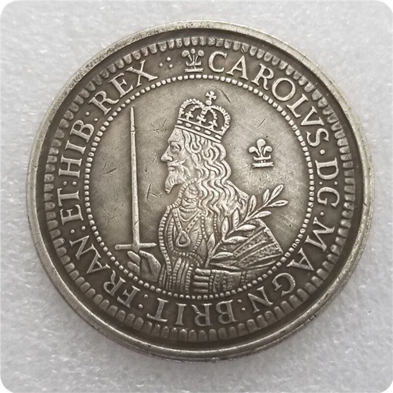 ギフトバッグ付きの3Dコイン,記念日のコイン,英国,王冠,カップルのための,ロマンチックなポケット,1643