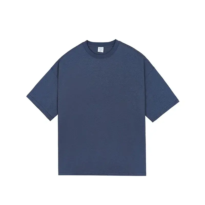 LO 280G czystej bawełny T-shirt z krótkim rękawem męskie luźne jednokolorowe t-Shirt krótka odzież męska prosta koszula koszulki treningowe