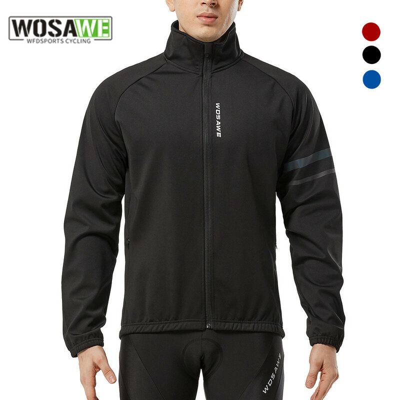 Wosawe-冬のサーマルサイクリングジャケット,男性用防水マウンテンバイクウェア,2022