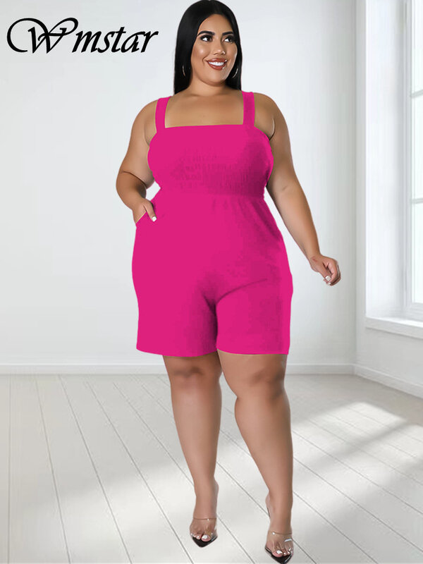 Wmstar-Barboteuse grande taille pour femmes, vêtements de combinaison, corset sexy, shorts décontractés, nouveau style d'été, vente en gros, livraison directe