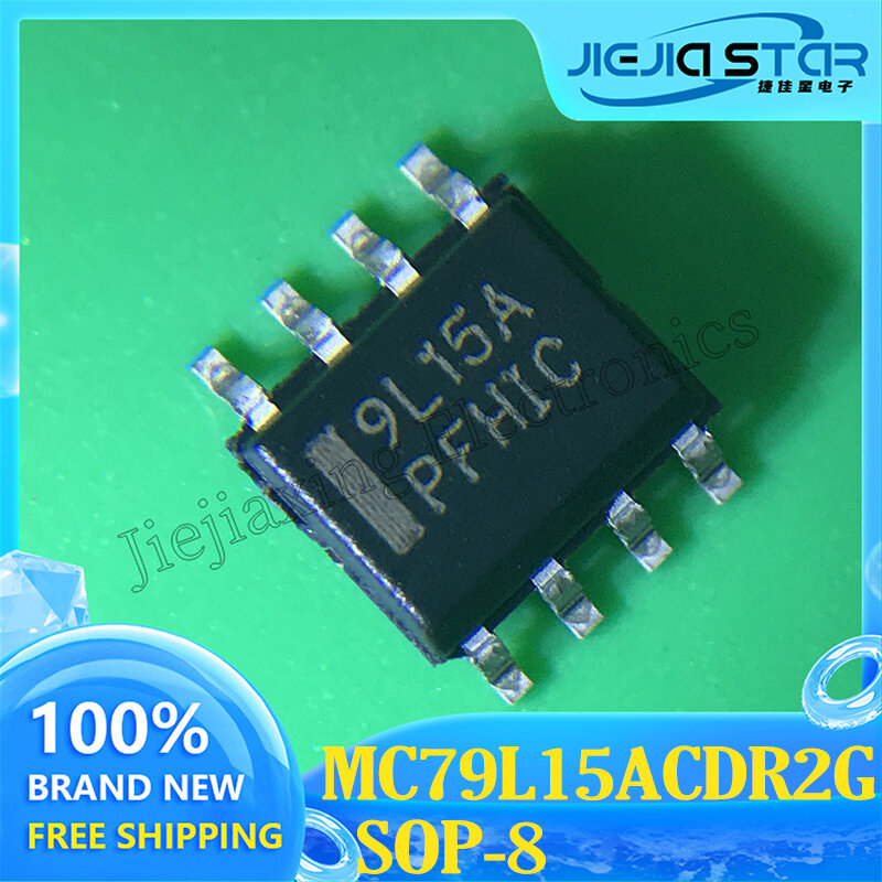 Chip Regulator tegangan linier dengan ukiran, MC79L15ACDR2G, MC79L15, 9L15A SOP-8, 100% asli, 5-30 buah, gratis pengiriman