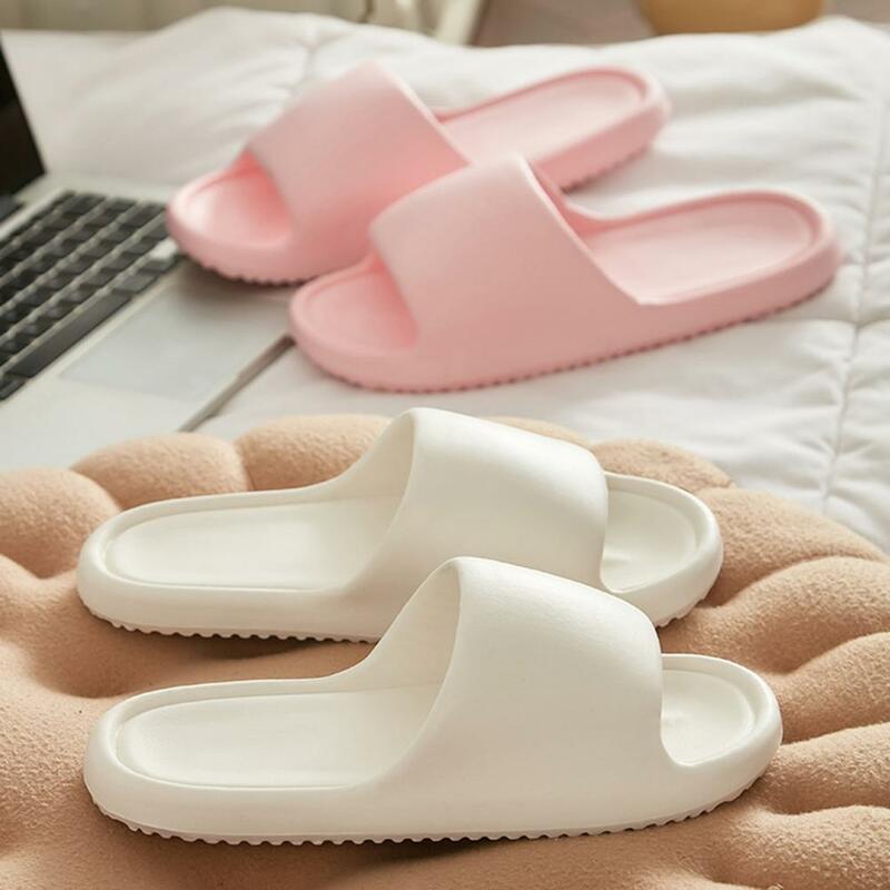 Zapatillas ligeras con suela de plataforma suave para mujer, zapatos antideslizantes con punta abierta resistentes al desgaste para interiores y exteriores