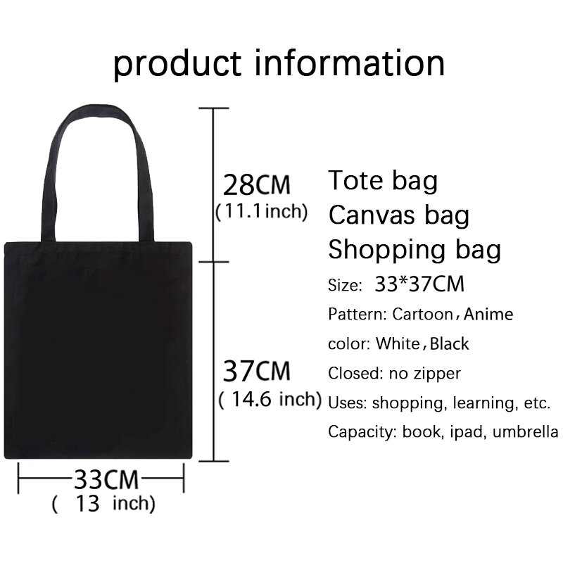 Anime Junji Ito torba na zakupy Harajuku pojemna torba Tote Bag dla kobiet wielokrotnego użytku Eco torba na ramię studenci dziewczynek Drop Shipping