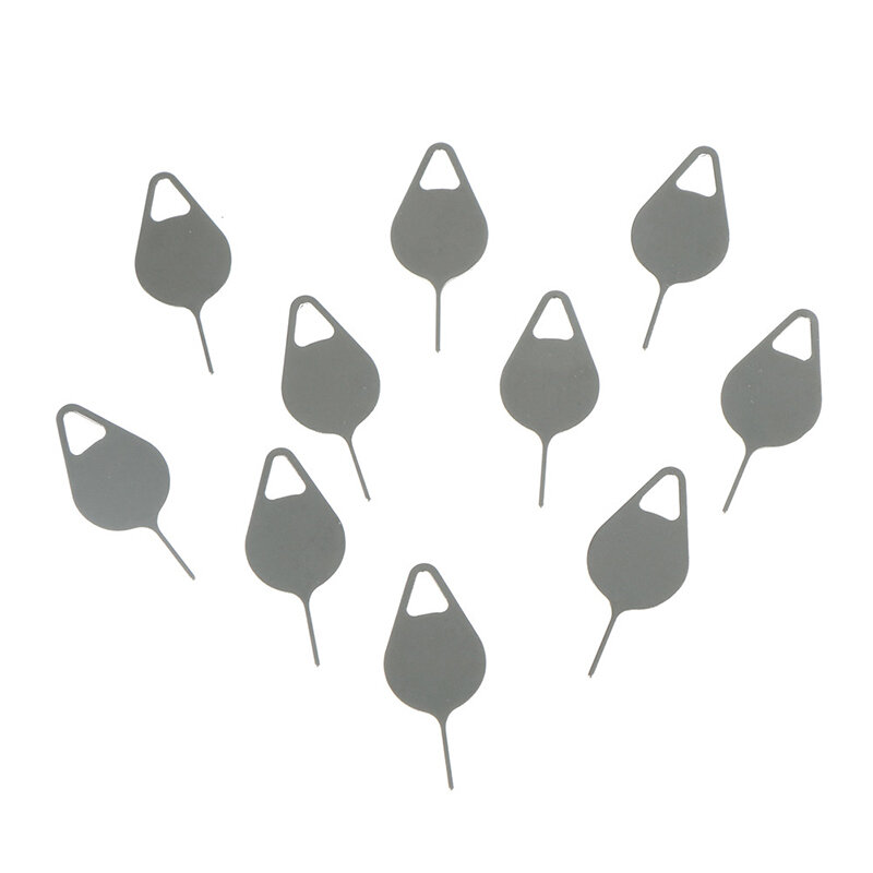 10PCS Universal Sim Card Tray Removal Eject Pin Key Tools ago in acciaio inossidabile per smartphone cellulare Sim Ejector Pin