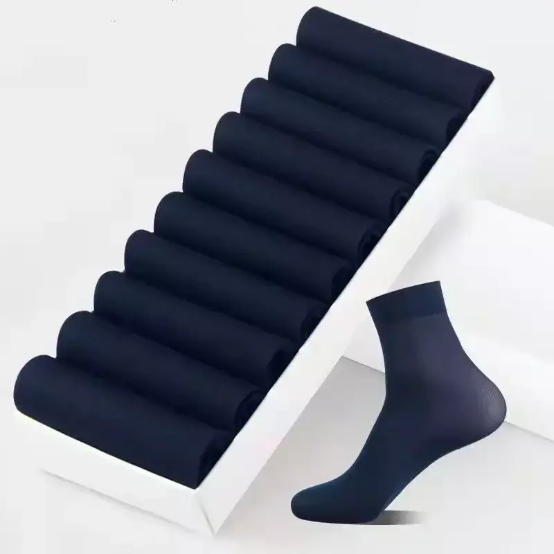 Bamboo Fiber Men Socks Summer Spring Sports Socks Sweat absorption deodorant Thin Stripe Breathable Silk Long Sock