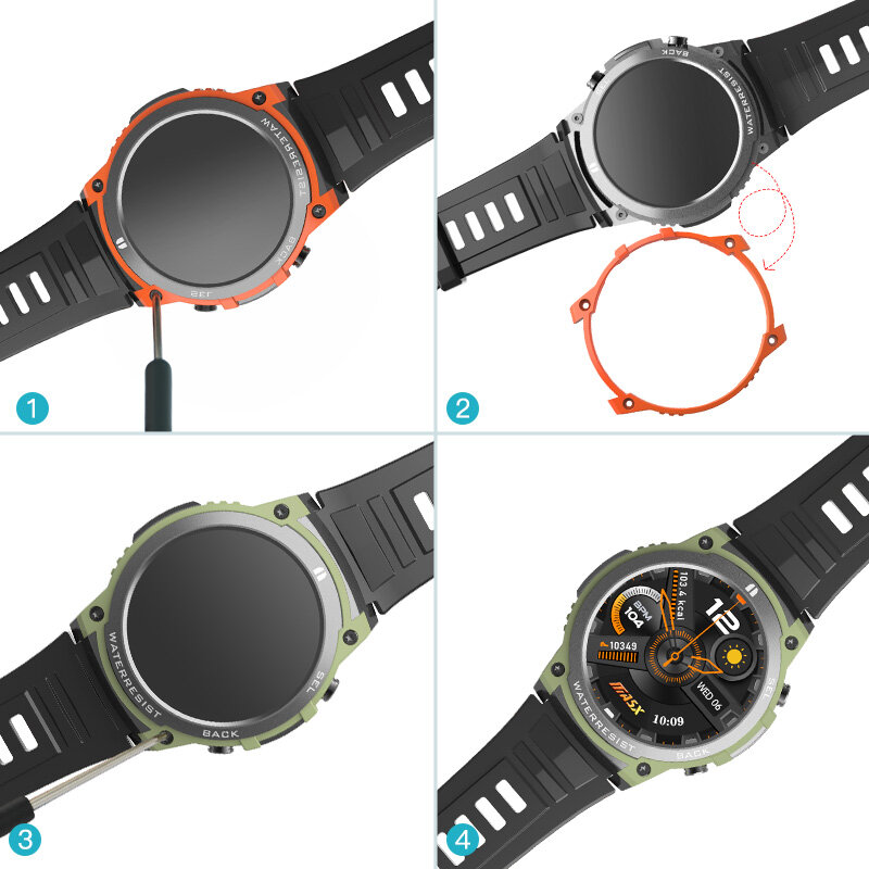 MASX Aurora one smart watch 1.43 ''wyświetlacz AMOLED 400mAH bluetooth call Military-grade wytrzymały 5ATM wodoodporny zegarek sportowy