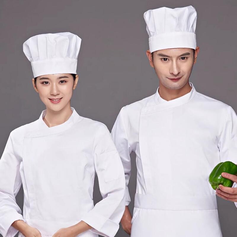 Unisex Solid White Professional Chef Hat, Cozinha Catering Costume, Perda de cabelo Ideal para cozimento e culinária