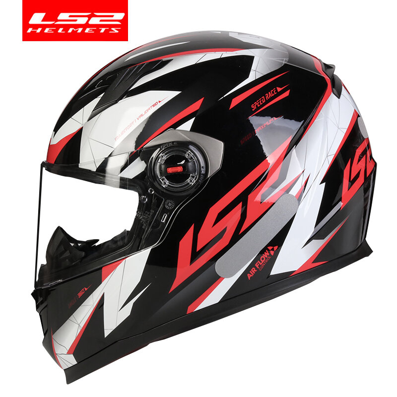 Полнолицевой мотоциклетный шлем LS2 FF358, высококачественный шлем ls2 с флагом Бразилии, мотоциклетный шлем, одобрено ЕС, без насоса