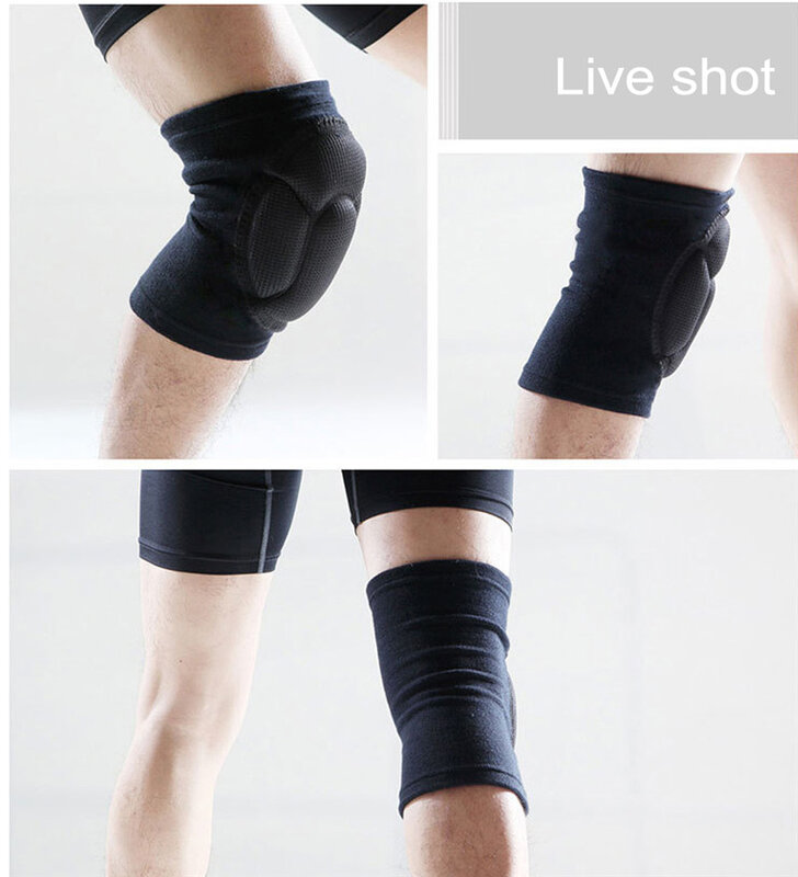 2 Buah/Set Bantalan Lutut Elastis Pria Bantalan Lutut Elastis Mendukung Perlengkapan Kebugaran Bantalan Pelindung Lutut Pria Antiselip Bantalan Lutut Wanita