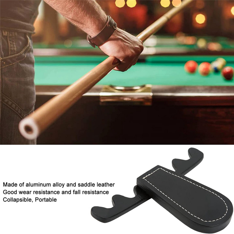 Cue Support Bar Foldable 4 Holes Snooker Stick Holder for Pool Table
