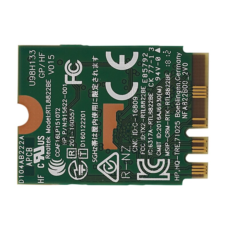 Adaptador AC WiFi para Thinkpad, Cartão Sem Fio, Bluetooth 4.1, RTL8822BE, NGFF M.2, 802.11Ac, 2.4G, 5Ghz, FRU: 01AX711, 01AX712