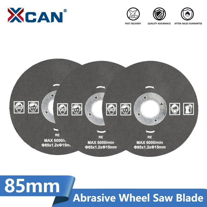 Xcan 85mm abrasivo roda viu lâmina de serra circular para corte de metal moagem discos de corte ferramentas abrasivas