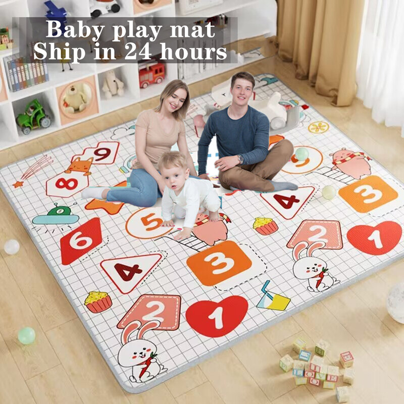 Non-toxic Eco-Friendly Baby Crawling Play Mat, Tapete Dobrável, Tapete Infantil, Tapete Infantil, Playmat Seguro, Novo, Ambientalmente
