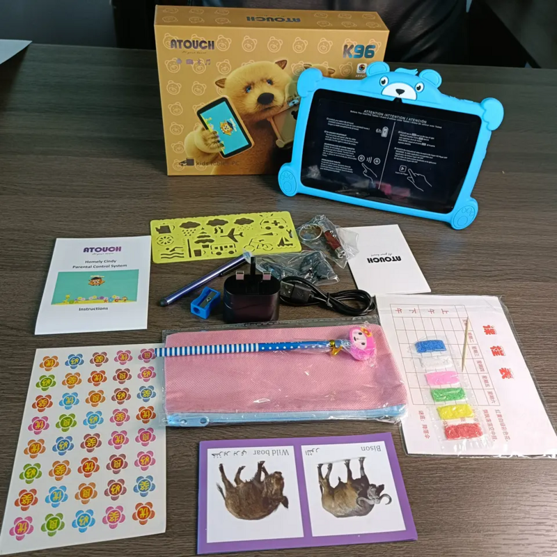 Tableta de juegos de 7 pulgadas para niños, Tablet PC de aprendizaje con WIFI, Android 10, 1,3 GHZ, cuatro núcleos, Popular