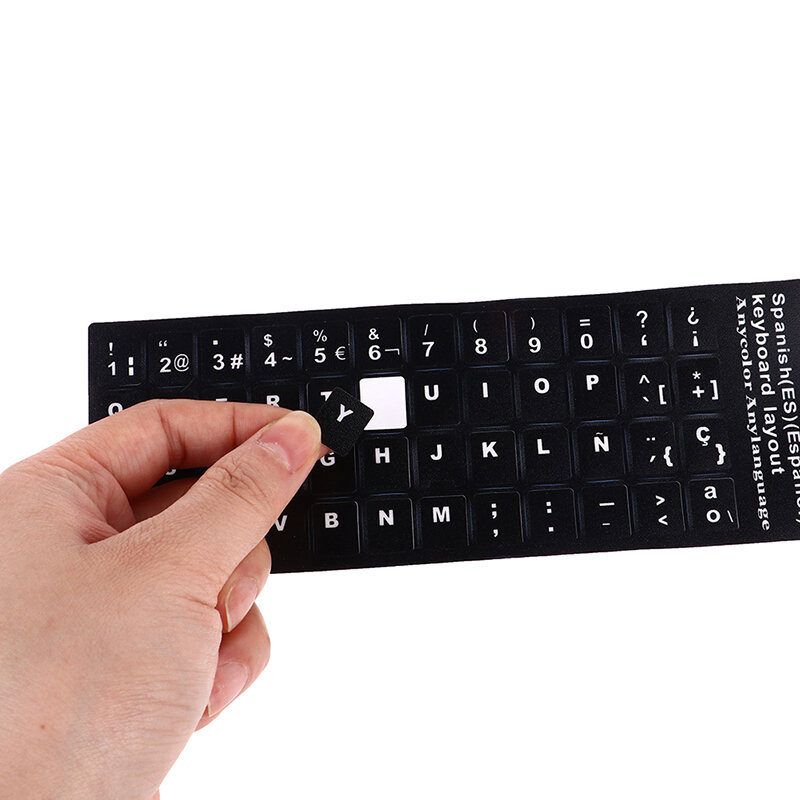 Stiker penutup Keyboard Rusia, stiker penutup untuk buku Laptop Keyboard 10 "hingga 17" tata letak huruf standar komputer Film penutup Keyboard