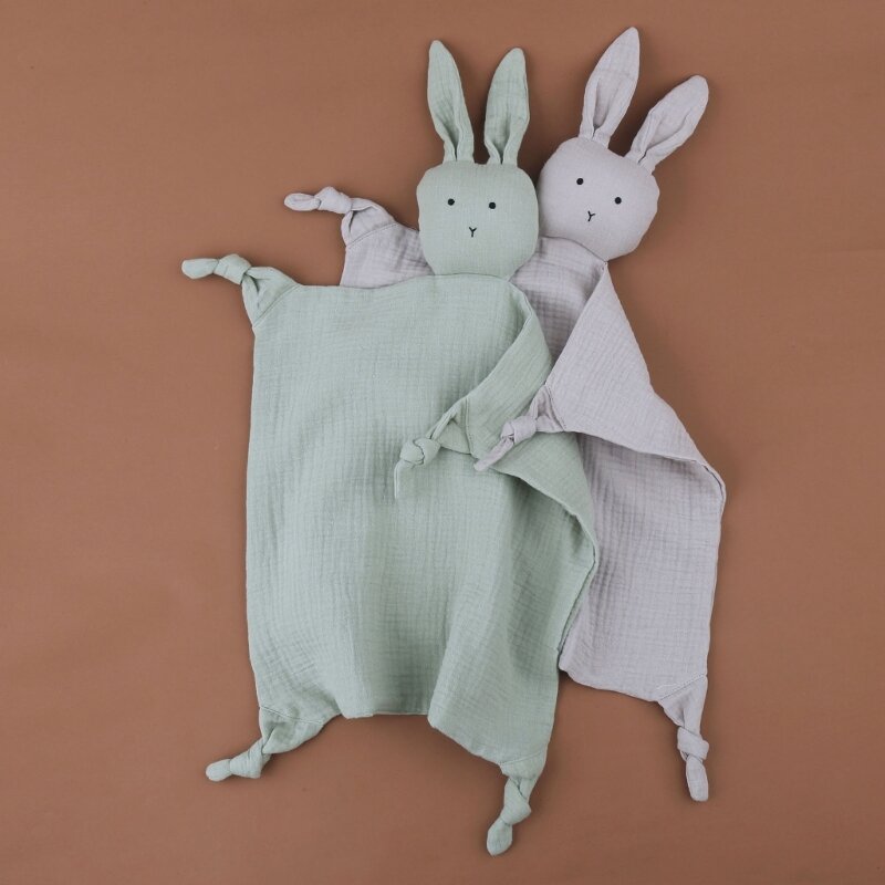Baby speeksel handdoek zacht pasgeboren baby kalmeren sussen handdoek baby schattig konijntje slapende poppen speelgoed kinderen