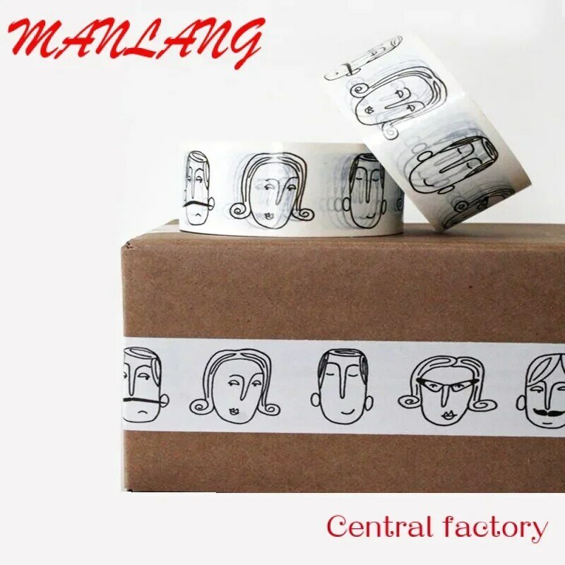 커스텀 로고 만화 패턴 테이프, 비닐 종이 인쇄, 내열성 자체 접착 스티커