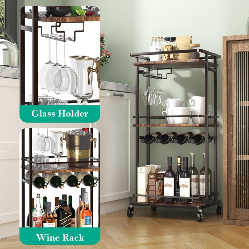 Барные шкафы, вращающиеся с винной стойкой и стеклянной стойкой, используются для банкетов, кухни в гостиной комнате, шкаф для мобильного бара