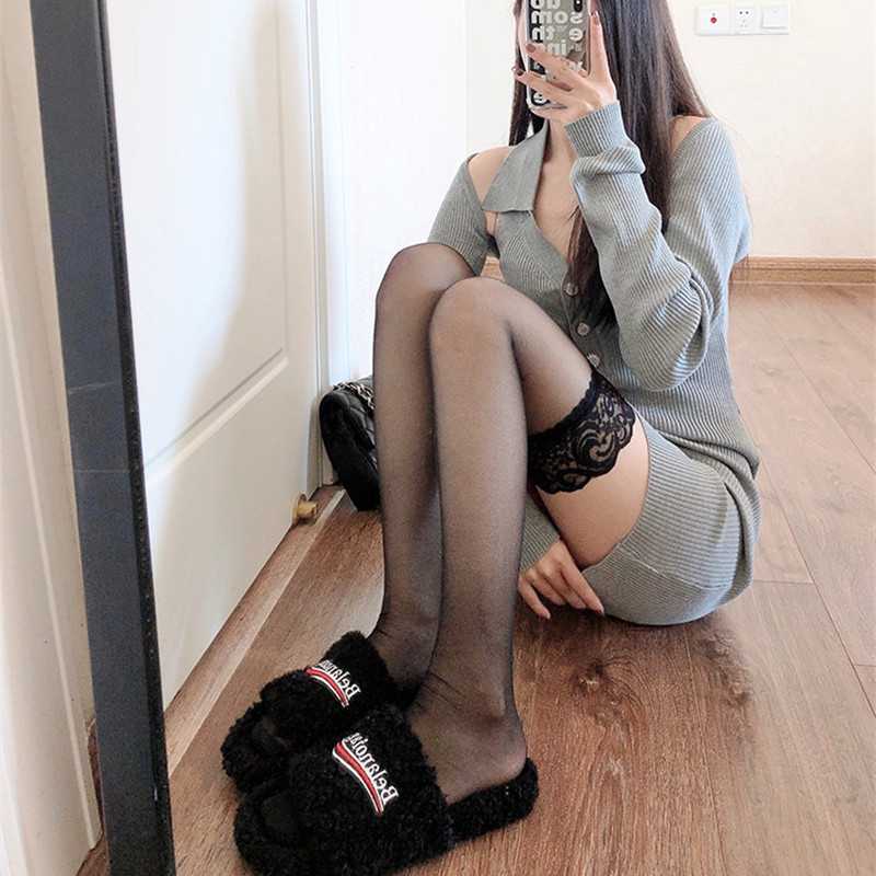 Calze autoreggenti bianche collant calze da donna Sexy Lingerie Sheer Lolita Girls calze calze al ginocchio JK Japan Styles