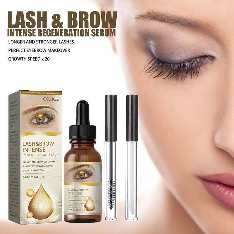Eyelash Eyebrow Growth Fluid for Men Women Lashes Eyebrow Enhancer Longer Thicker Hair Quick Growth Essence 20ml W8U6