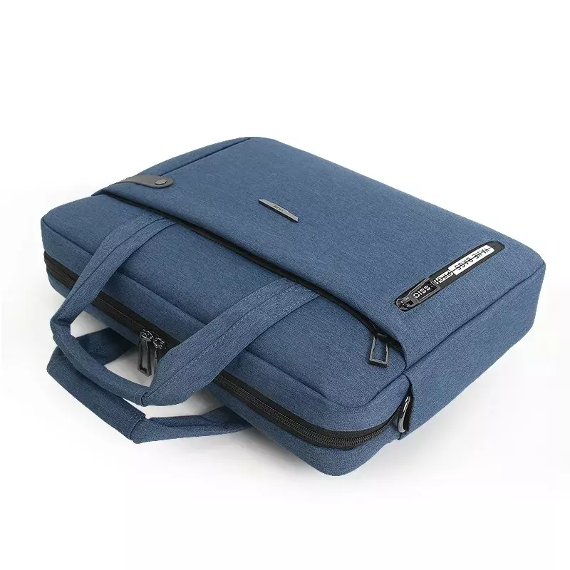 남성용 비즈니스 서류 가방, 캐쥬얼 여행 대용량, 블루 방수 옥스포드 노트북 가방, 16 인치