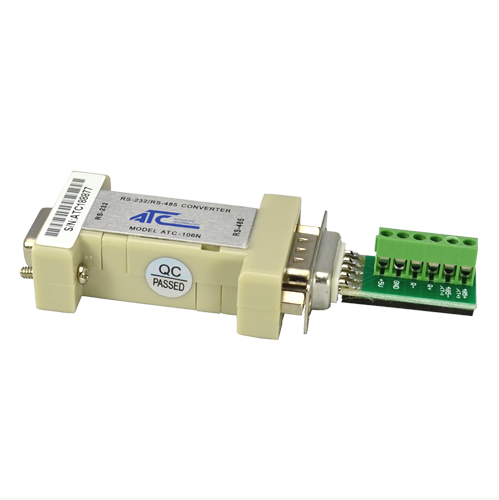 Convertidor de puerto de RS-232 a RS-485, bloque de terminales de 6 bits, 232 de giro, 485, ATC-106N CE y FCC