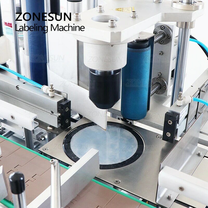ZONESUN zs-tb550 automatyczna maszyna do etykietowania do okrągłych nieregularnych wielokątnych sześciokątnych butelek Jar plastikowe szklane opakowania linii