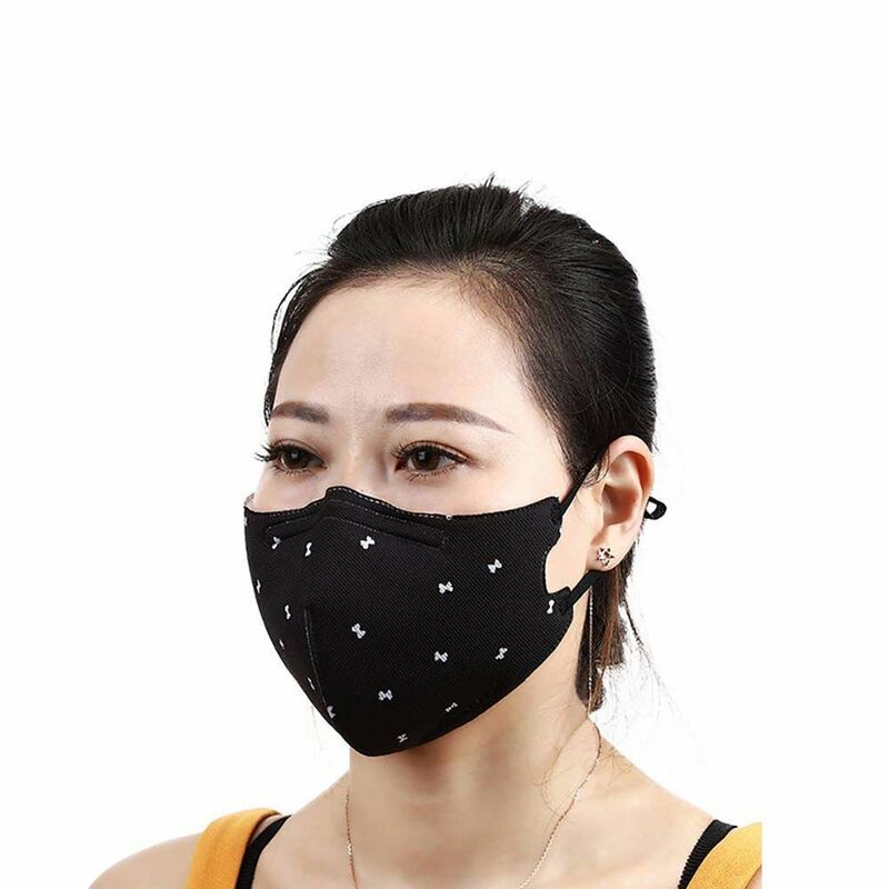 Cute Breathable Adult Men Winter Anti-fog Bow Face Mask Cloth Mask Face Cover Mouth Mask