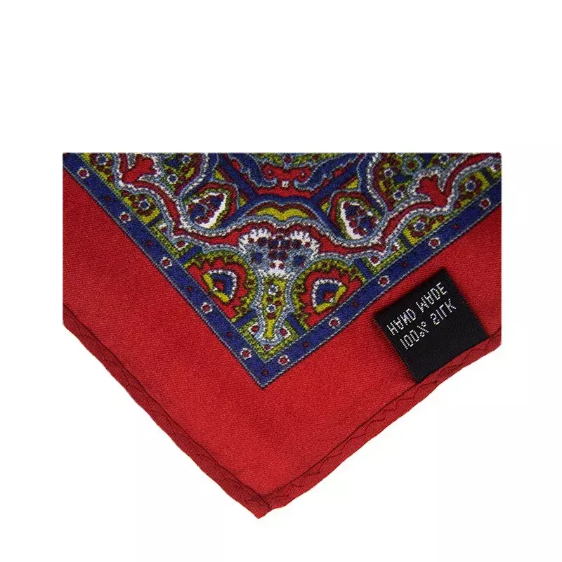 Stylish 30*30cm Real Silk Pocket Square for Men's Suit with Handkerchief Pocket Decoration