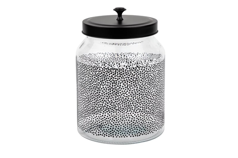 Geometric Glass Storage Jars, 3-Piece Set