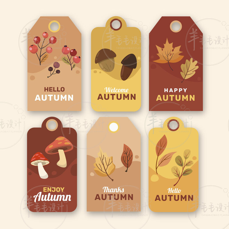 Hanging tags of various shapes, printed in color on both sides, product labels, wedding candy gifts, 9x5.4cm
