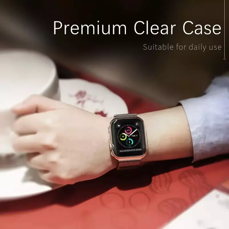 Pelindung layar penuh untuk casing jam tangan Apple penutup bumper TPU untuk iwatch Seri 7 6 5 4 3 2 aksesori 8 45mm 41mm 44MM 40MM 42mm