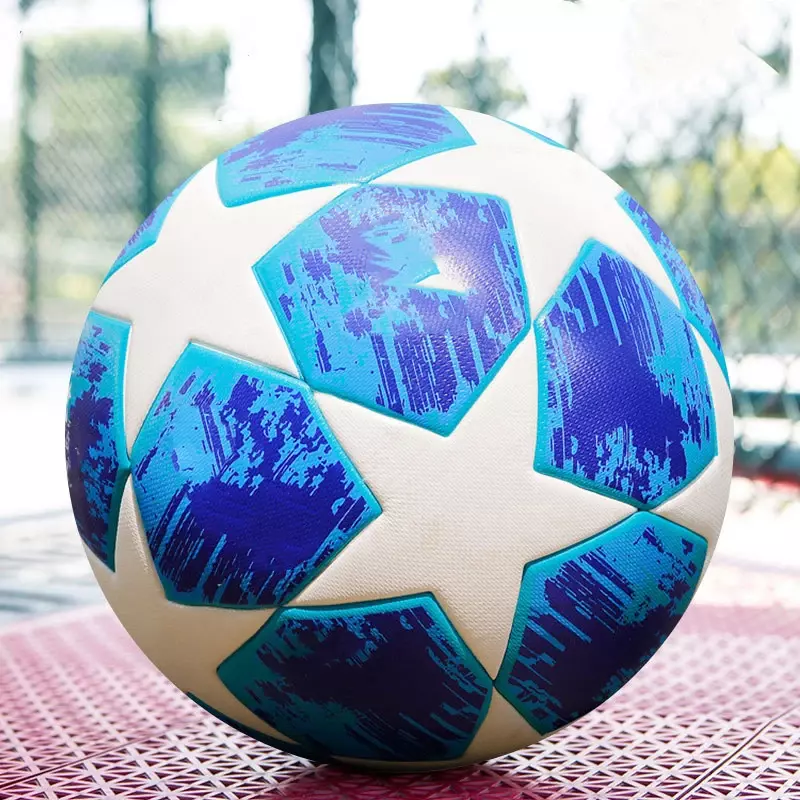 Top Soccer Ball Team Match Football Grass Outdoor Indoor Game Use Group Training Official Size 5 Seamless PU Leather
