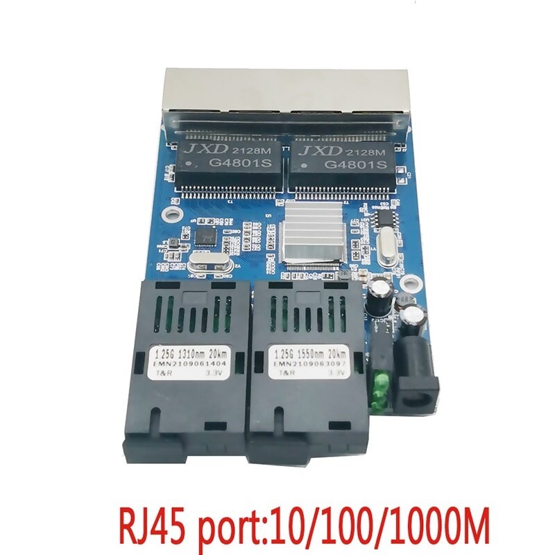. 기가비트 이더넷 스위치 광섬유 미디어 컨버터, UTP 2F4E 포트 PCB, 4 RJ45, 2, 10, 100, 1000M