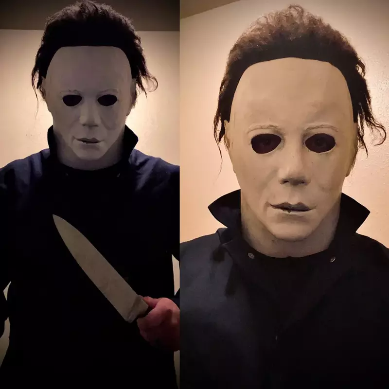 Máscara de látex de la película de Halloween de Michael Myers, máscara de terror realista, máscara de Cosplay aterradora, máscara de fiesta de disfraces, 1978