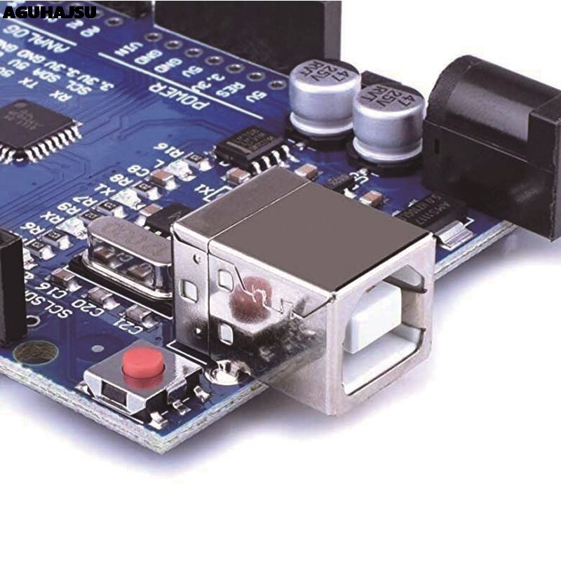 Placa de desarrollo UNO R3, placa base con cabezal de Pin recto DIP, ATmega328P/ATmega328PB CH340 CH340G para Arduino UNO R3