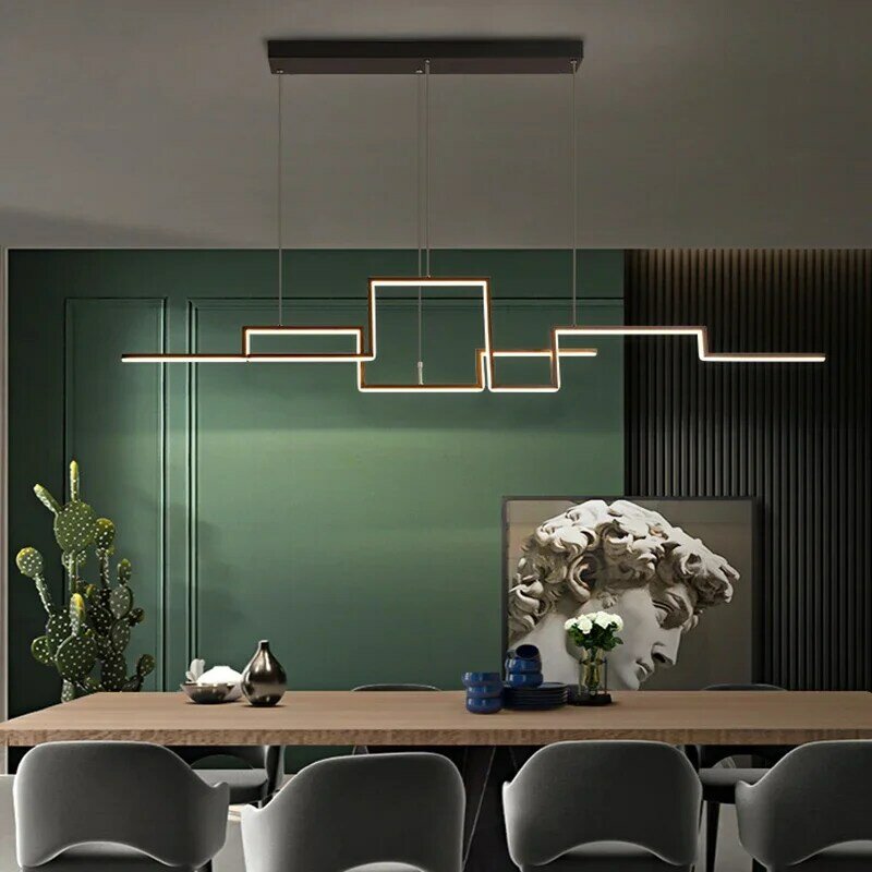 Nordic Geometry Led Pendant Lights Lighting Living Dining Room Home Decor Chandeliers Bedroom Kitchen Bar Hanging Lamp Luminaire