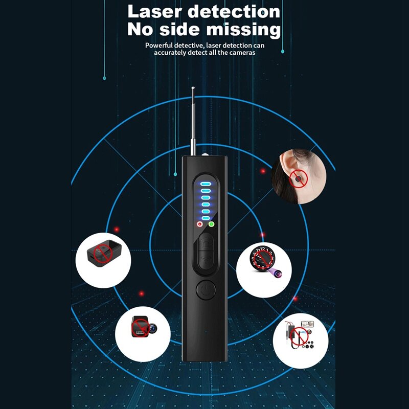 Detector de cámara oculta antiespía para coche, rastreador GPS, dispositivo de escucha Bug RF, todas las señales inalámbrico de escáner, dispositivo de protección de seguridad