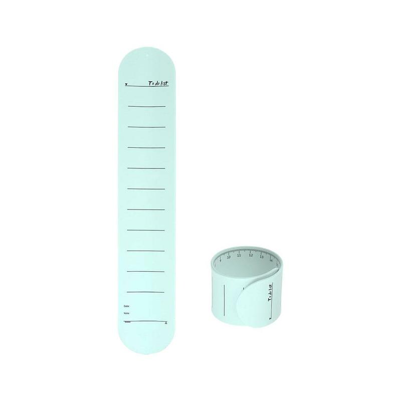 Righello per bracciale flessibile braccialetto per appunti in Gel di silice morbido per ufficio materiale di precisione per la scuola cancellabile strumento di misurazione cancelleria P7K8