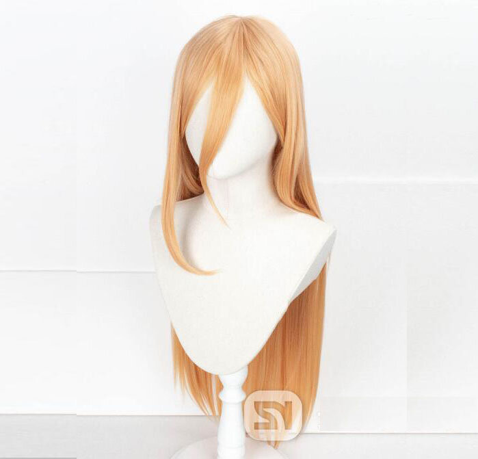 Power cosplay wig Anime Chainsaw Man cosplay Pink orange sexy long hair Fiber synthetic wig