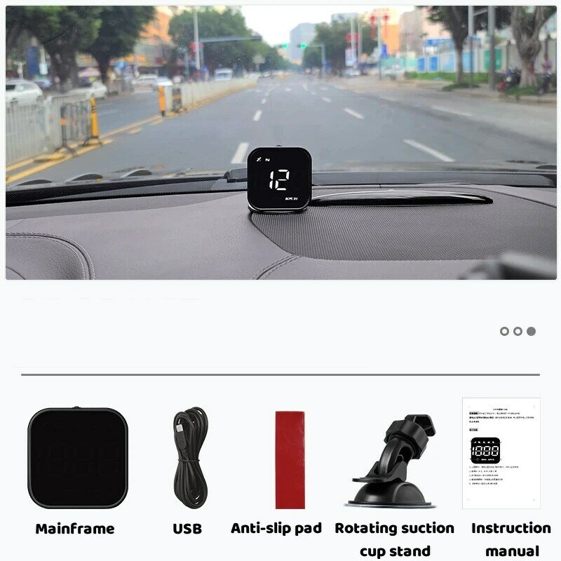 Head Up Display Led Auto Snelheidsmeter Smart Digitaal Alarm Herinnering Gps Hud Auto Accessoires Voor Universele Auto