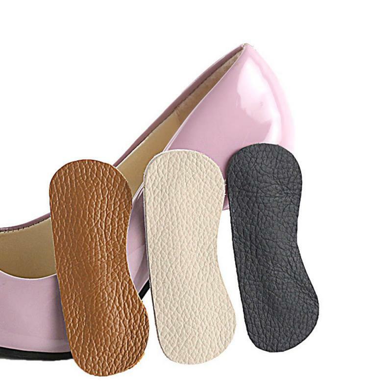1/3/5 paia di accessori per scarpe il primo strato di bastone per tallone in pelle resistente all'usura ammortizzatore per piede tacco morbido con tacco alto